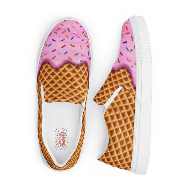 Strawberry Ice Cream Women's slip-on shoes - Shoe Bakery