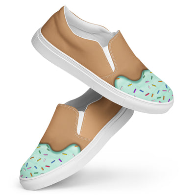 Mint Sprinkle Slip-on canvas shoes