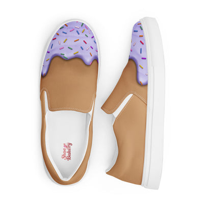 Lavender Sprinkle Women’s slip-on canvas shoes
