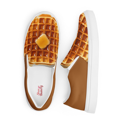 Waffle Women’s slip-on canvas shoes- Coffee