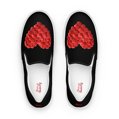 Icing Heart Women’s slip-on shoes - Black
