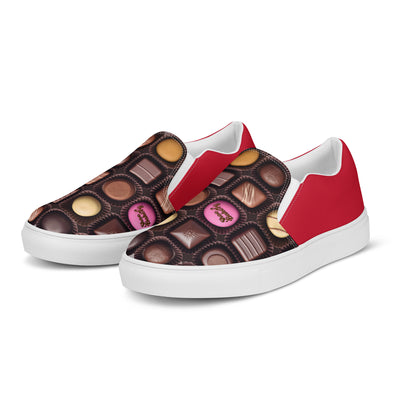Box of Chocolates slip-on shoes - Crimson
