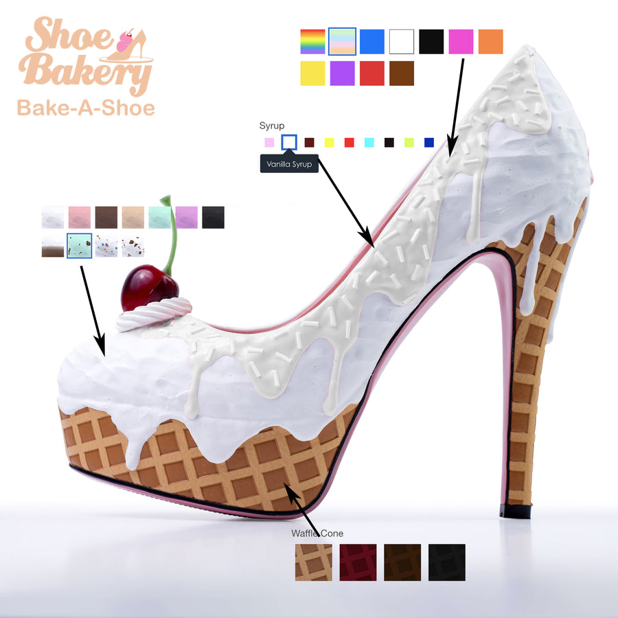 Bake a Shoe Ice Cream Heel 5.5 Shoe Bakery