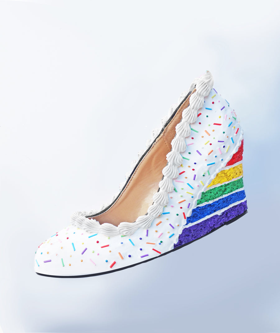 Rainbow Cake Wedges 2.5"