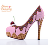 Baked and Ready Strawberry Ice Cream Heels  sz 8 | 5.5" Heel Height