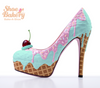 Baked and Ready Strawberry Mint Ice Cream Heels  sz 8 | 5.5" Heel Height